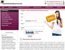 Tablet Screenshot of dissertationhelpservice.com